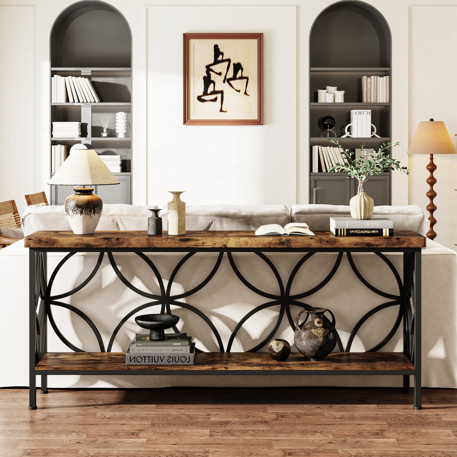 Desk Setup Minimalist - Luxury American Console Table Vintage Wabi