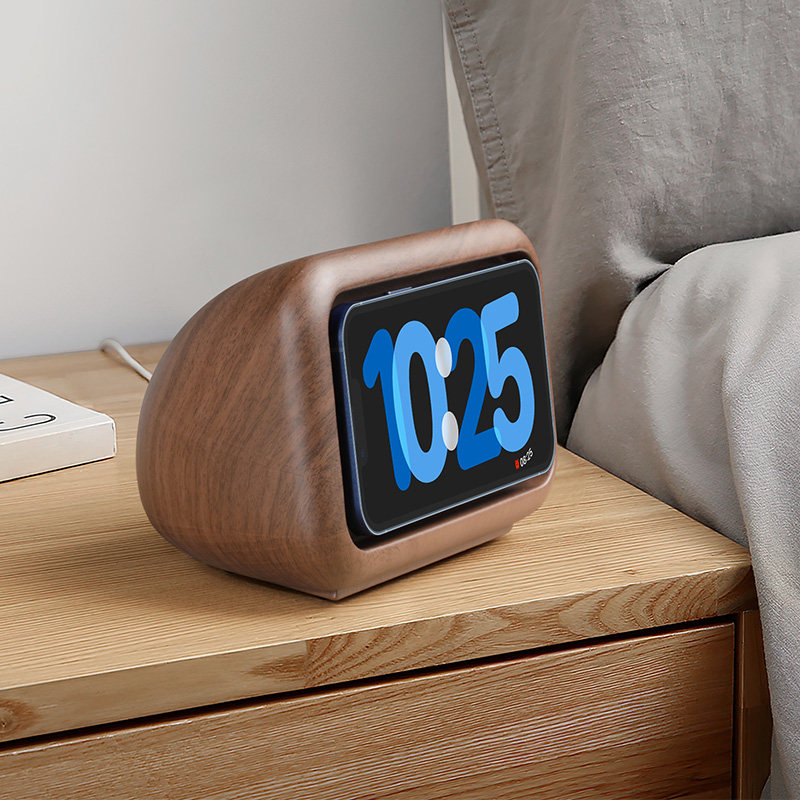 Monitor Riser Wood - Magnetic Wireless Charger Stand Desktop Charging