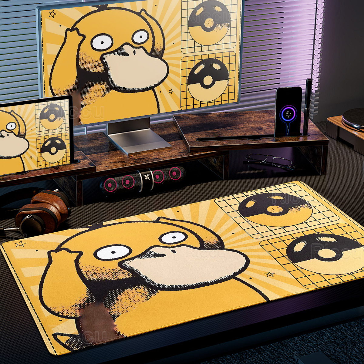 Desk Setup Laptop And Pc - Cartoon Pokémon Mouse Pad Non-slip HD