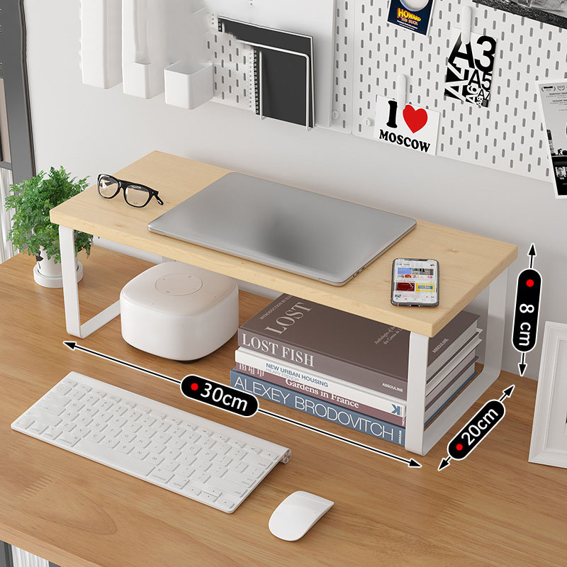 Monitor Riser Wood - Storage Shelves Organizers Base Lifting Bracket
