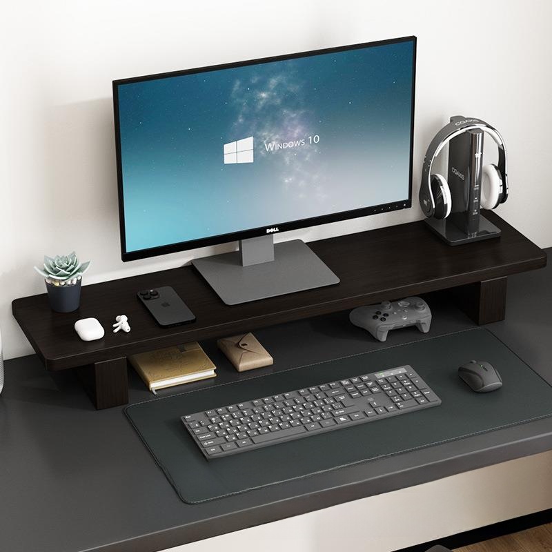 Monitor Riser Wood - Elegant Bamboo Wood Desktop Stand Riser