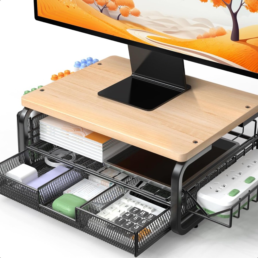 Monitor Riser Wood - High Grade Wood Monitor Stand Riser