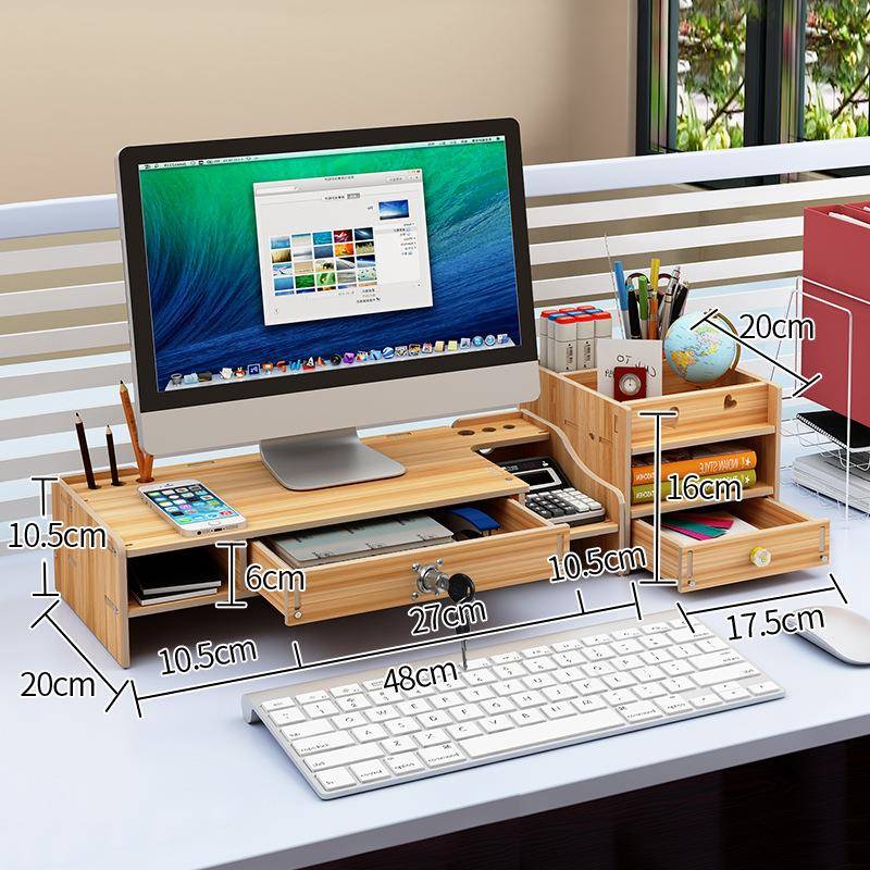 Monitor Riser Wood - Lcd Computer Monitor Riser Stand Wood