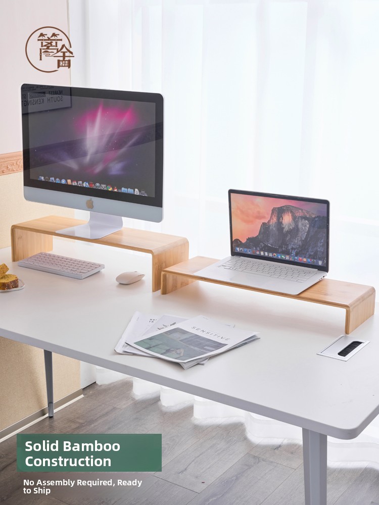 Monitor Riser Wood - Simple Style Office Desktop Monitor Riser
