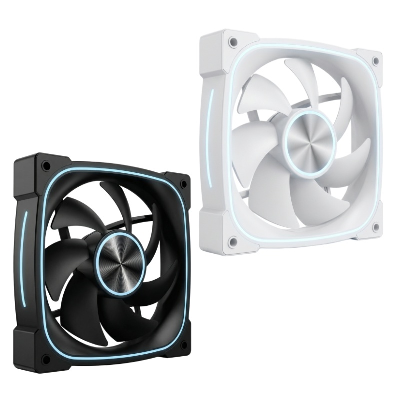 Desk Setup Lamp - Starlink Ice Blue Glowing CPU Cooler