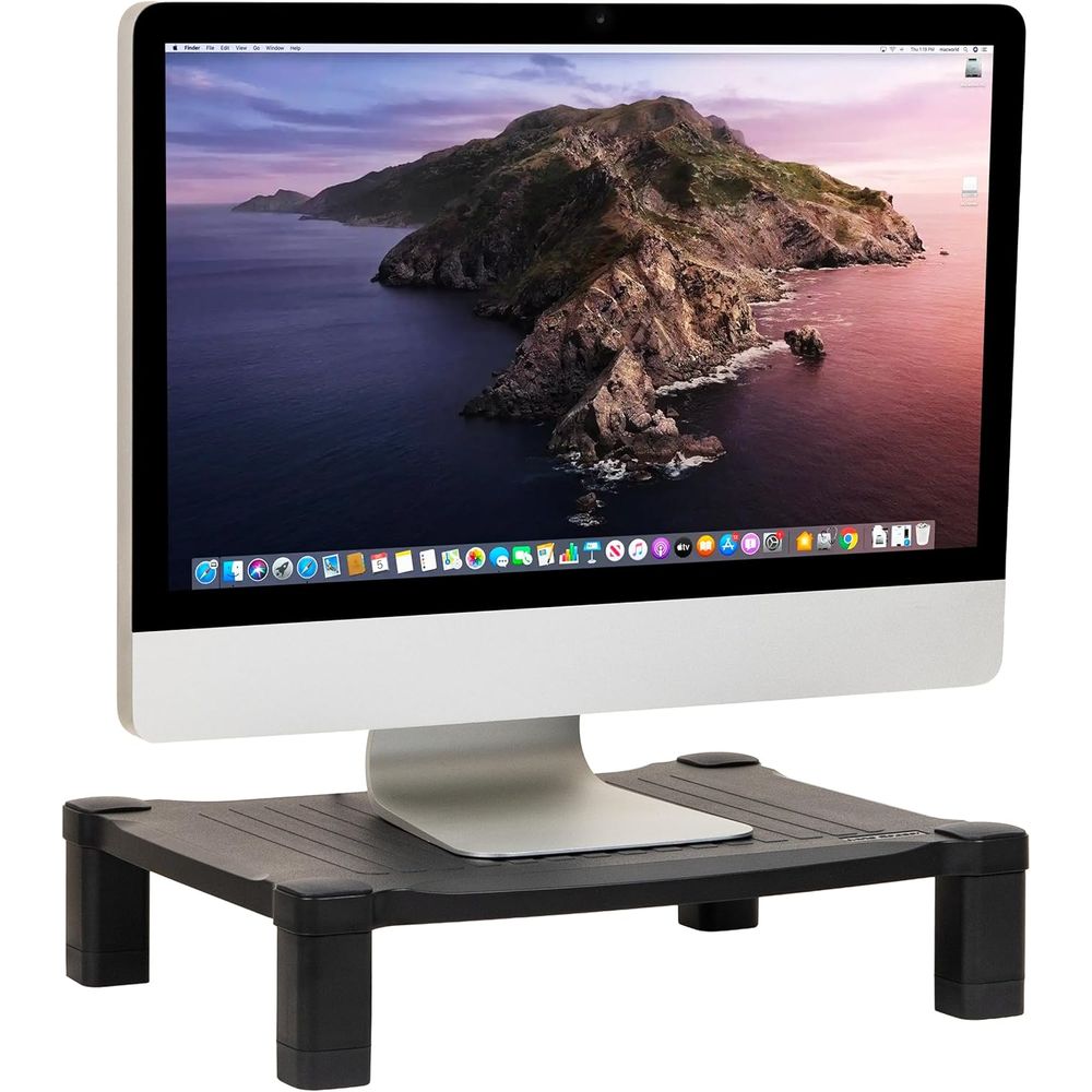 Adjustable Height Monitor Stan - Monitor Riser Wood review and price