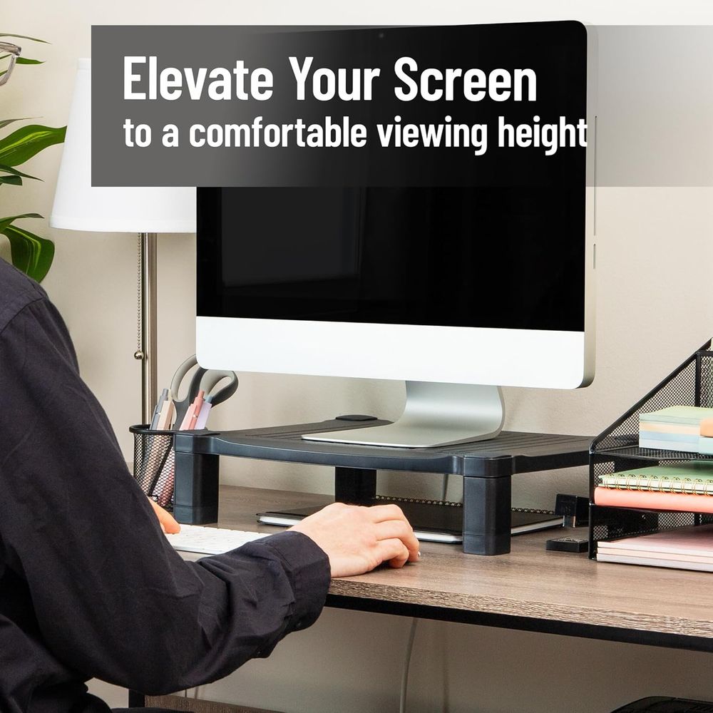 Adjustable Height Monitor Stan - Monitor Riser Wood review and price