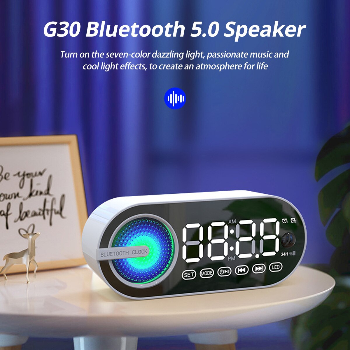 USB Charging FM Radio Alarm Cl - Desk Setup Speakers review and price