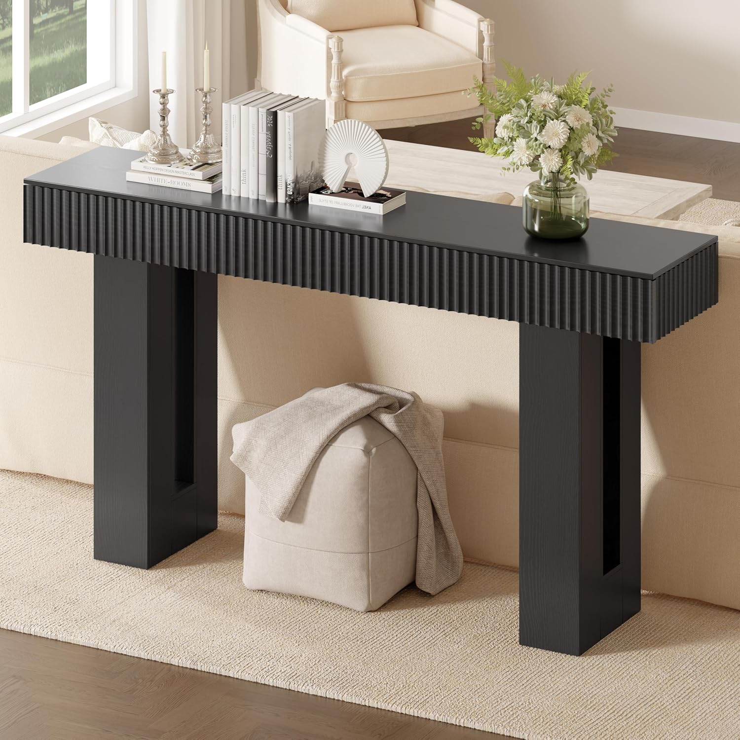 63-Inch Long Entryway Console  - Desk Setup Minimalist review and price