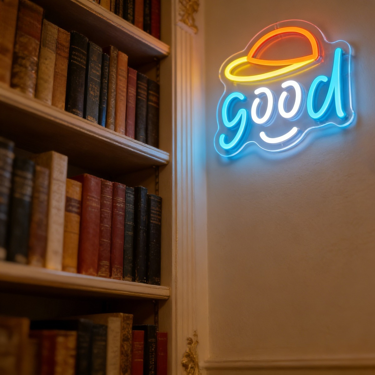 Good Vibes Neon Sign LED USB R - Desk Room Setup review and price