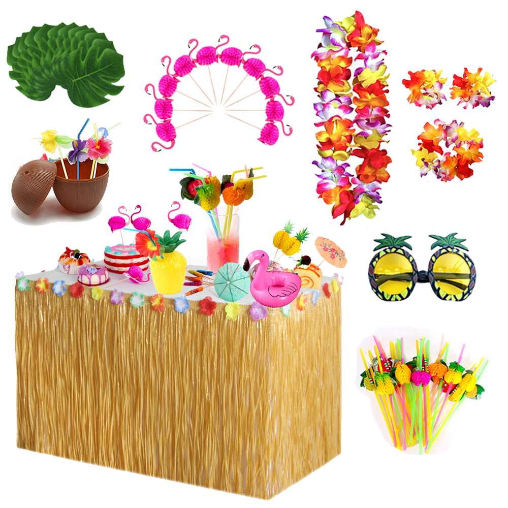 Straw Color Luau Grass Table S - Desk Setup Girl review and price