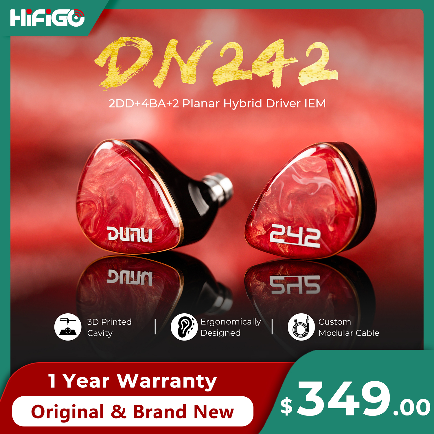 DUNU DN242 2DD+4BA+2 Micro Pla - Desk Hifi Setup review and price