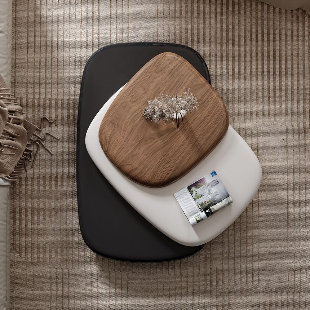 Modern Rotatable Wood Coffee T - Desk Setup Minimalist review and price