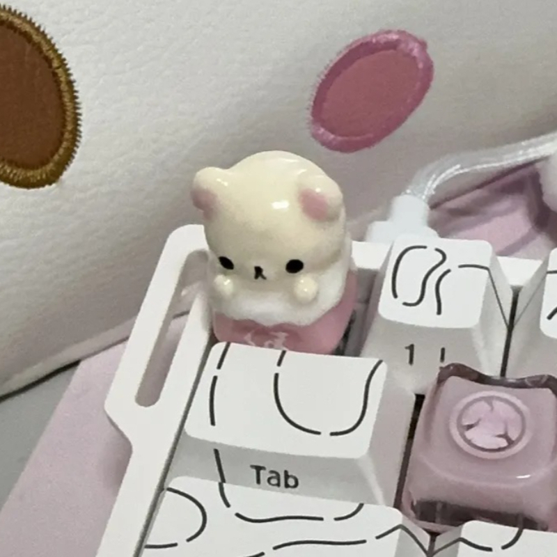 Kawaii Rilakkuma Keycaps Relax - Desk Setup Girl review and price