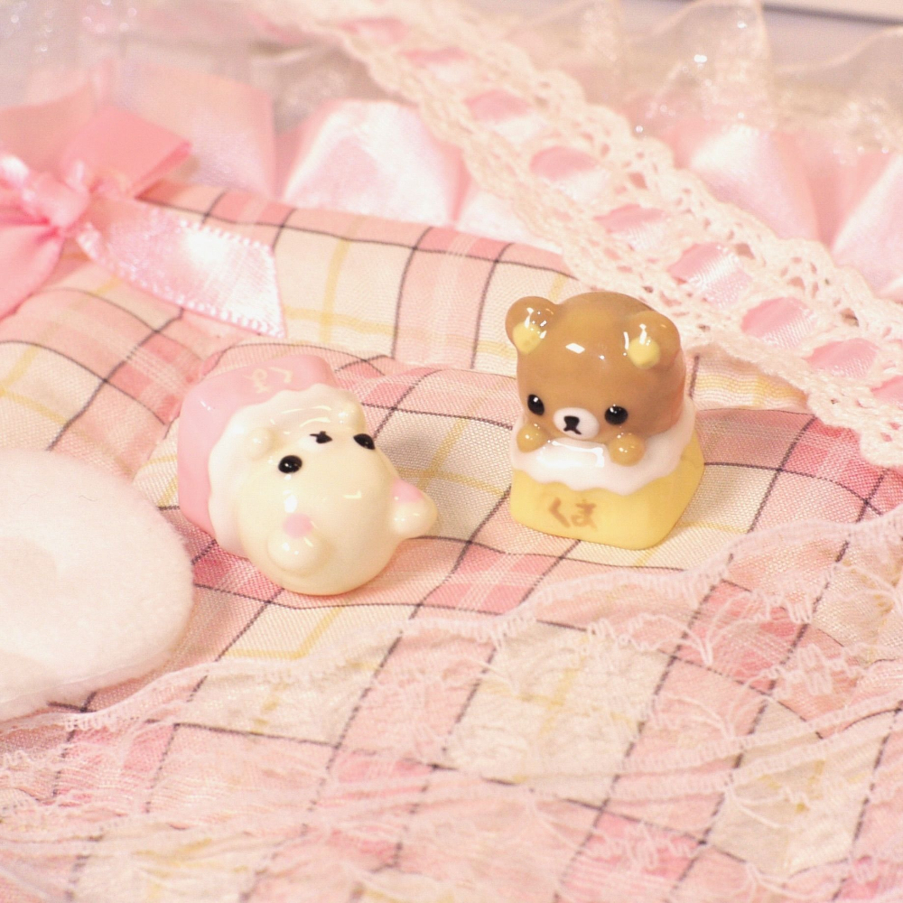 Kawaii Rilakkuma Keycaps Relax - Desk Setup Girl review and price