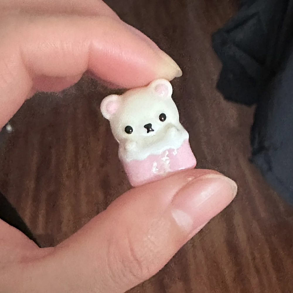 Kawaii Rilakkuma Keycaps Relax - Desk Setup Girl review and price