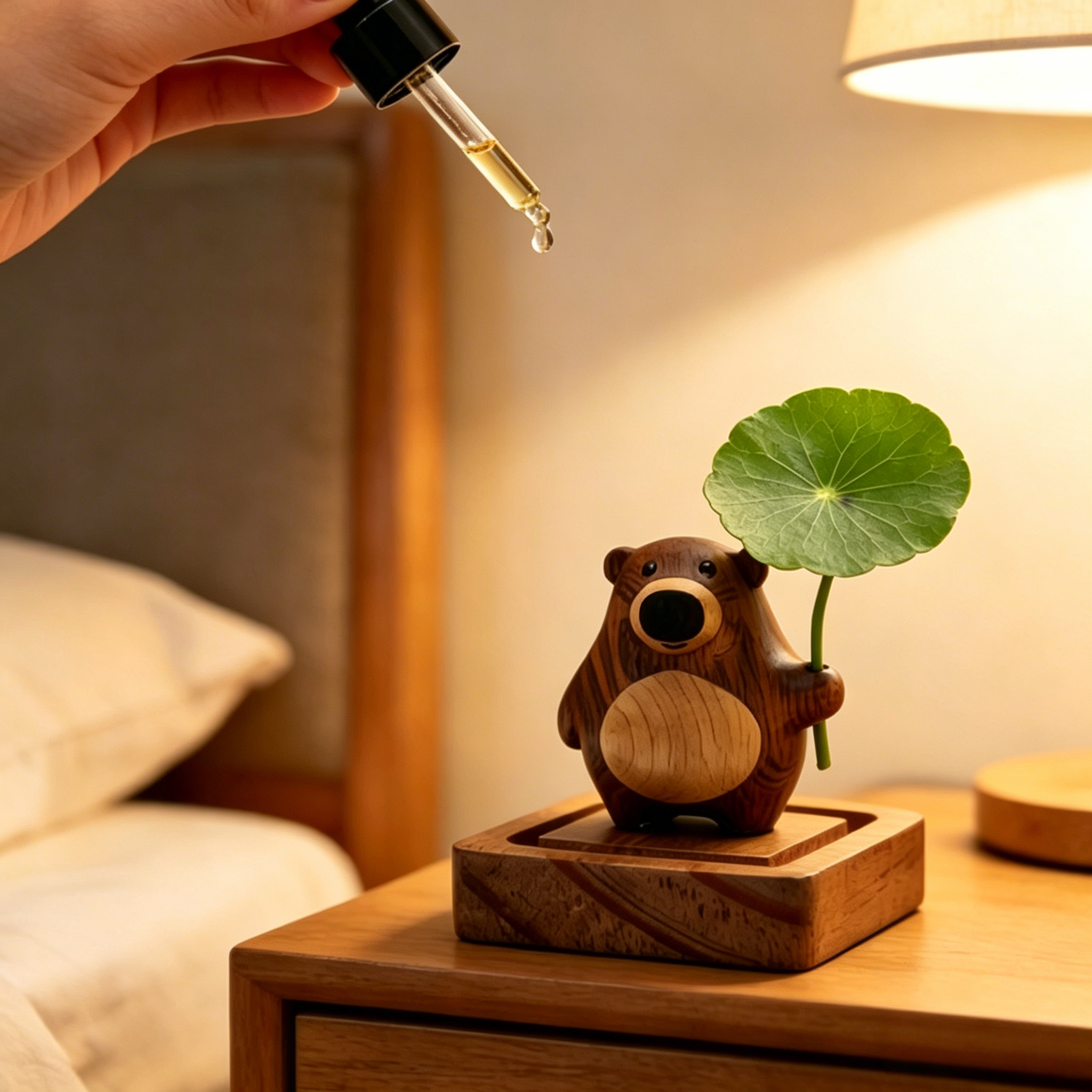 Cute Bear Aroma Diffuser Wood  - Desk Setup Essentials review and price