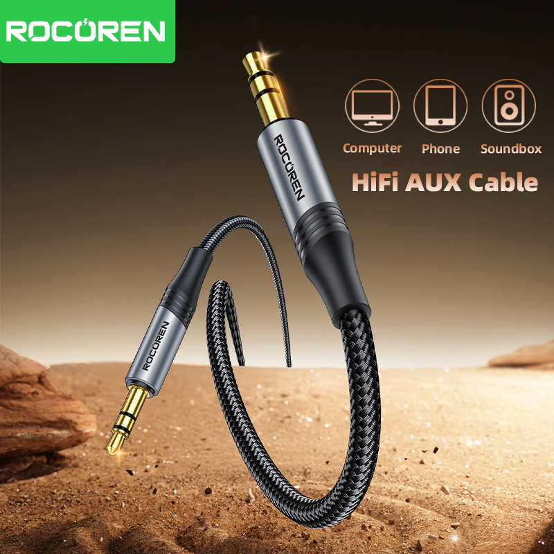 Rocoren 3.5 mm Jack Aux Audio  - Desk Hifi Setup review and price