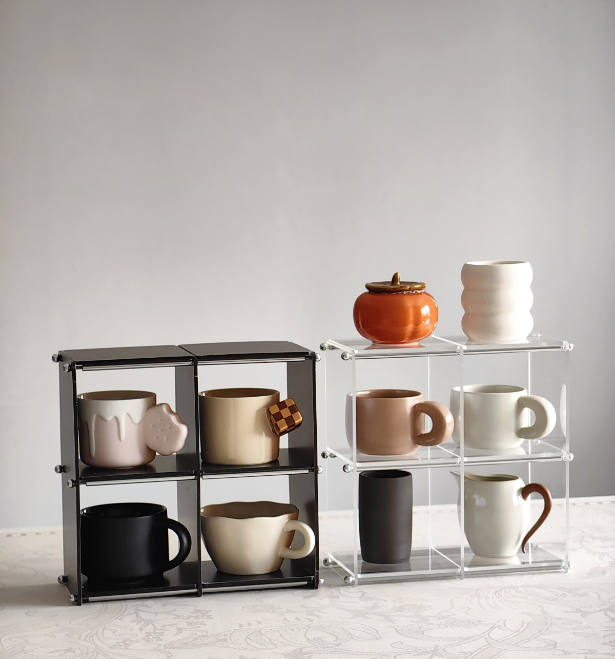 Acrylic Display Shelf Cups Sto - Desk Setup Organizer review and price