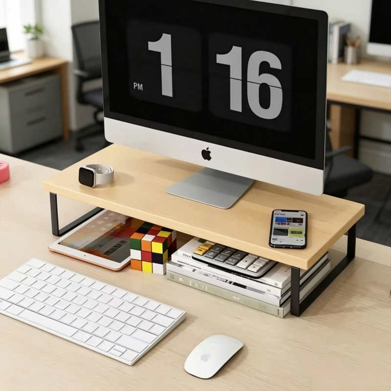Creative Monitor Stand with St - Monitor Riser Wood review and price