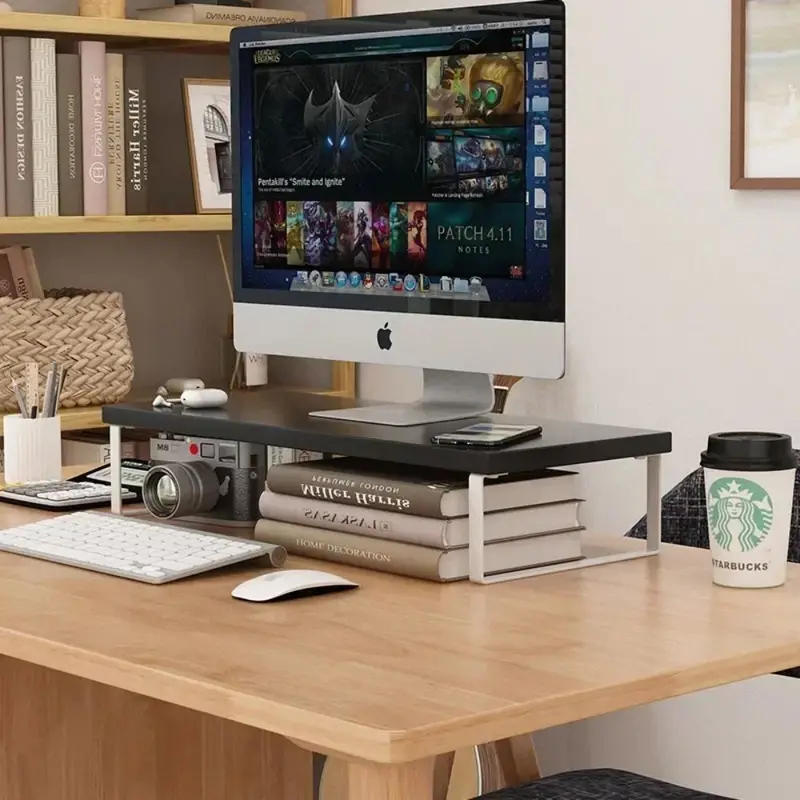 Creative Monitor Stand with St - Monitor Riser Wood review and price