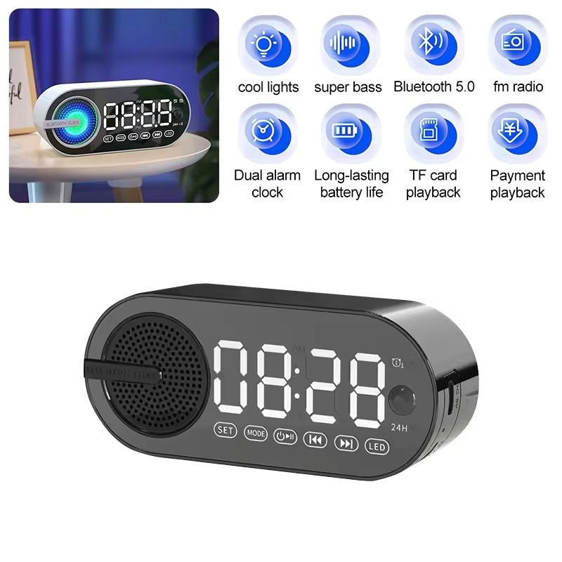 USB Charging FM Radio Alarm Cl - Desk Setup Speakers review and price