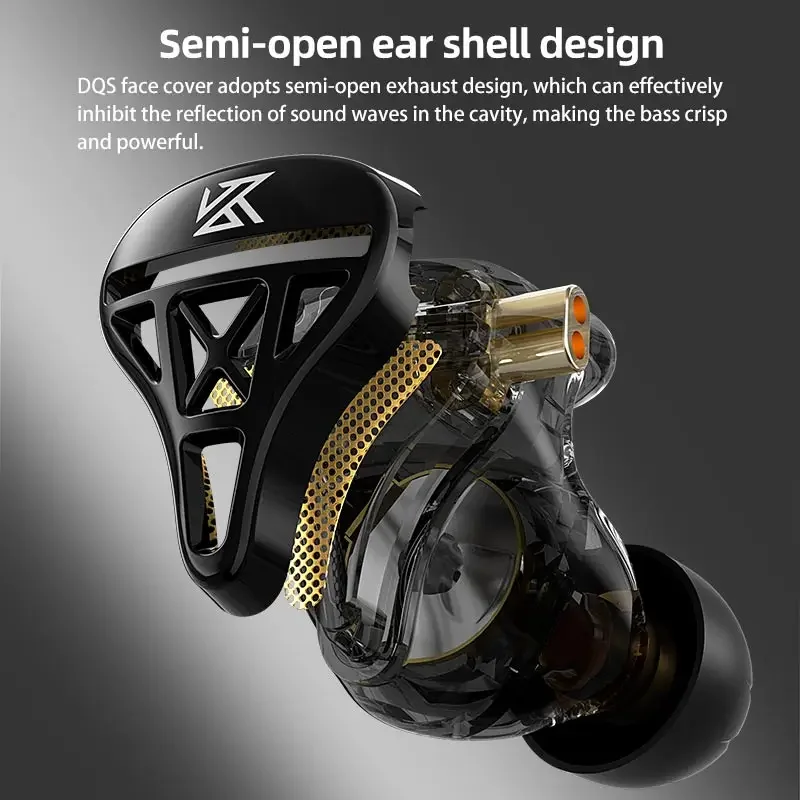 KZ DQS 1DD HiFi IEM Headphones - Desk Hifi Setup review and price