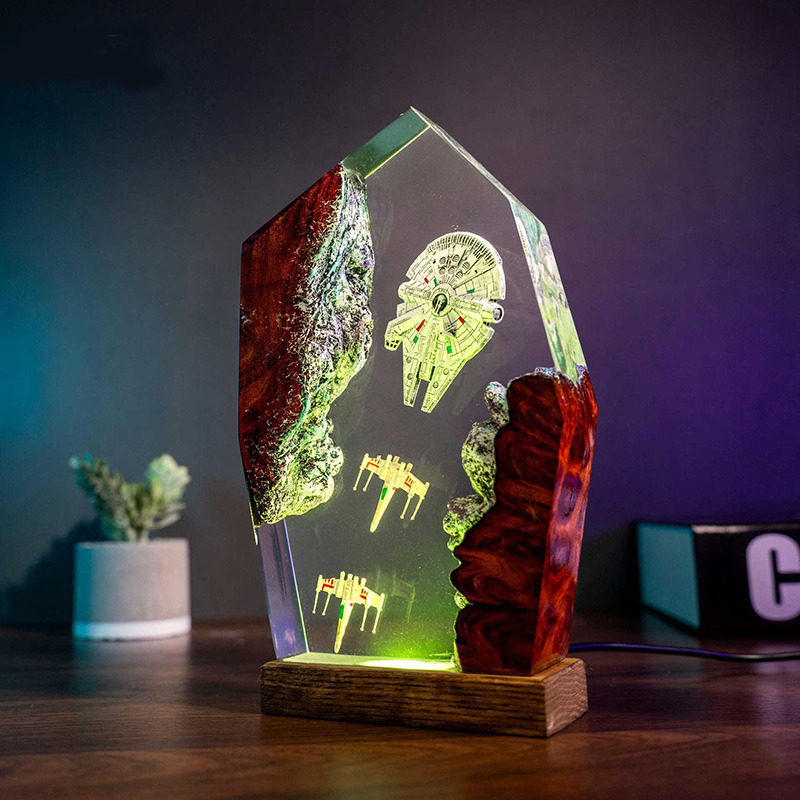 Table Resin Lamp Universe War  - Desk Setup Lamp review and price