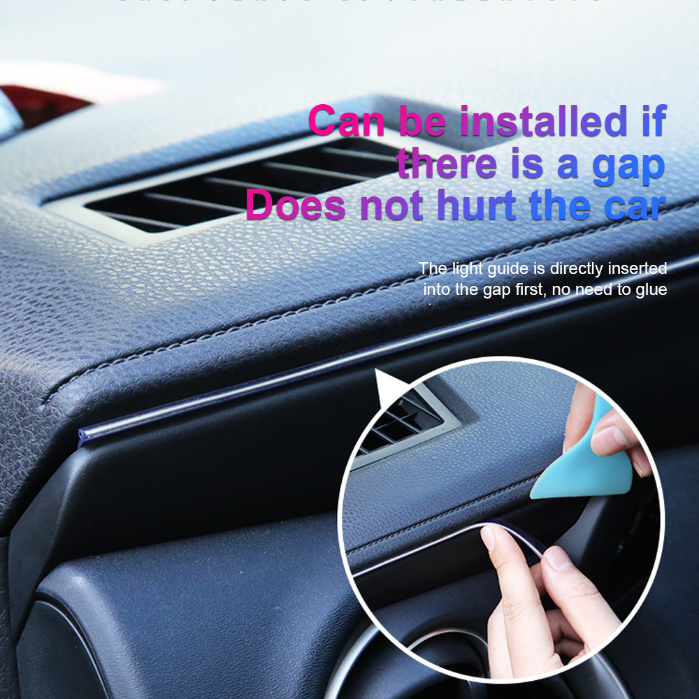 1/2/3/4/5M Rgb Neon Car Interi - Ambient Light Bar Usb review and price
