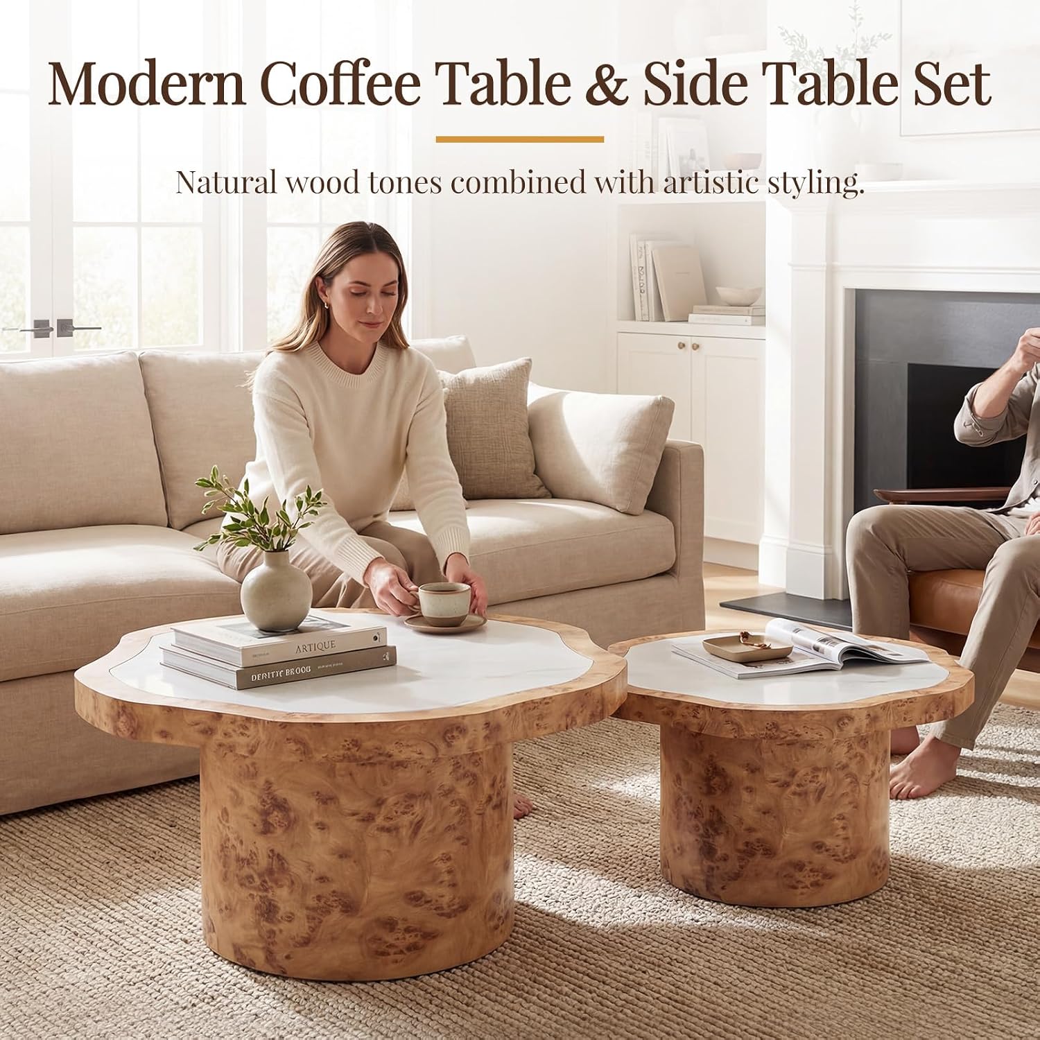 Nesting Coffee Table Set of 2, - Desk Setup Minimalist review and price