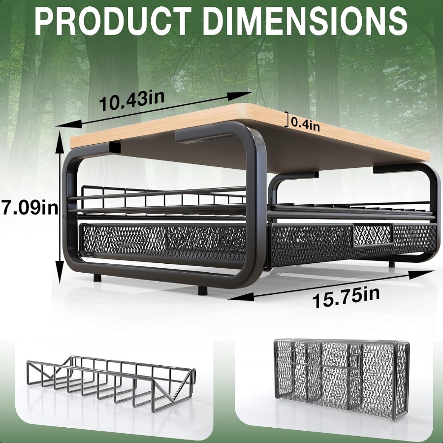 High Grade Wood Monitor Stand  - Monitor Riser Wood review and price