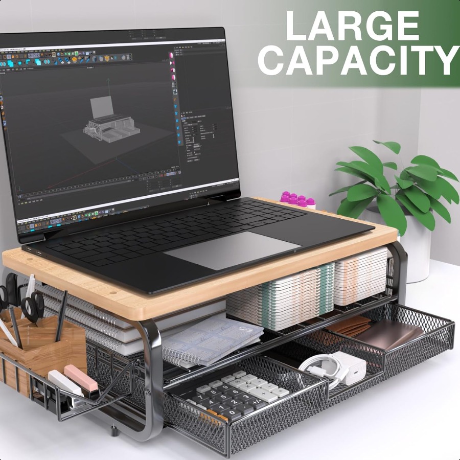High Grade Wood Monitor Stand  - Monitor Riser Wood review and price
