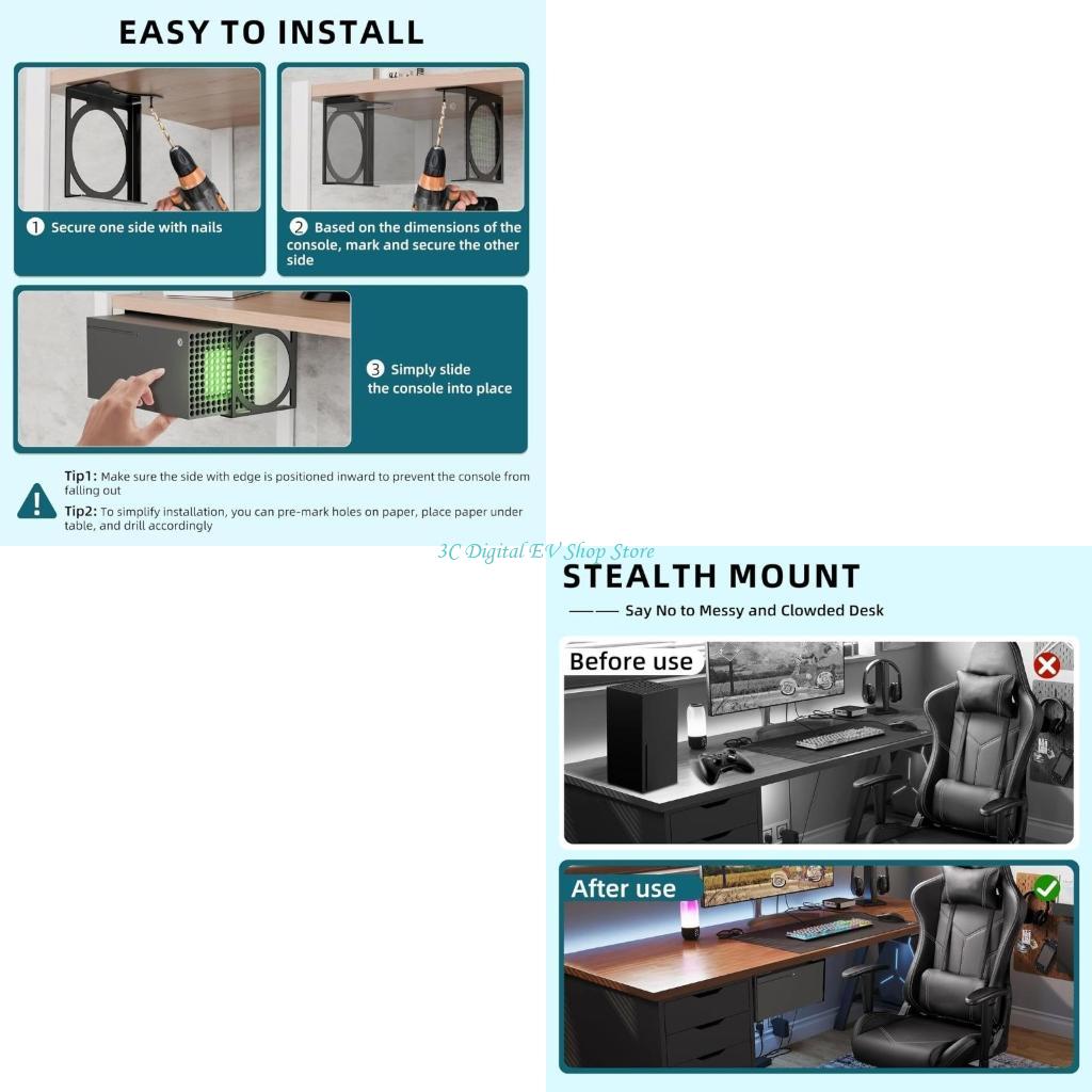 E74D Metal Under Desk Organize - Gaming Desk Setup Xbox review and price