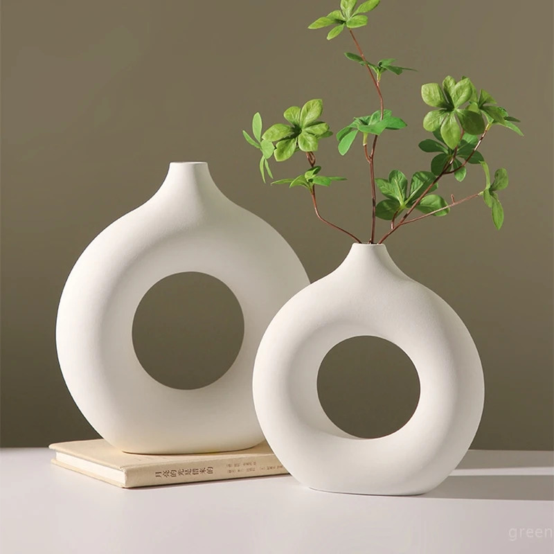 Creative Donut-Shaped Vase, No - Desk Setup Minimalist review and price