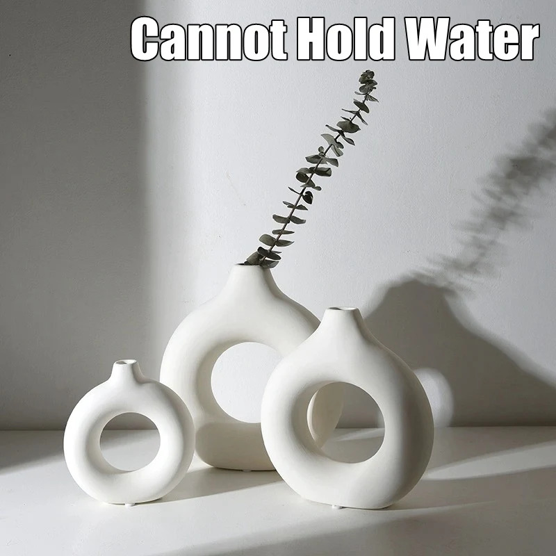 Creative Donut-Shaped Vase, No - Desk Setup Minimalist review and price