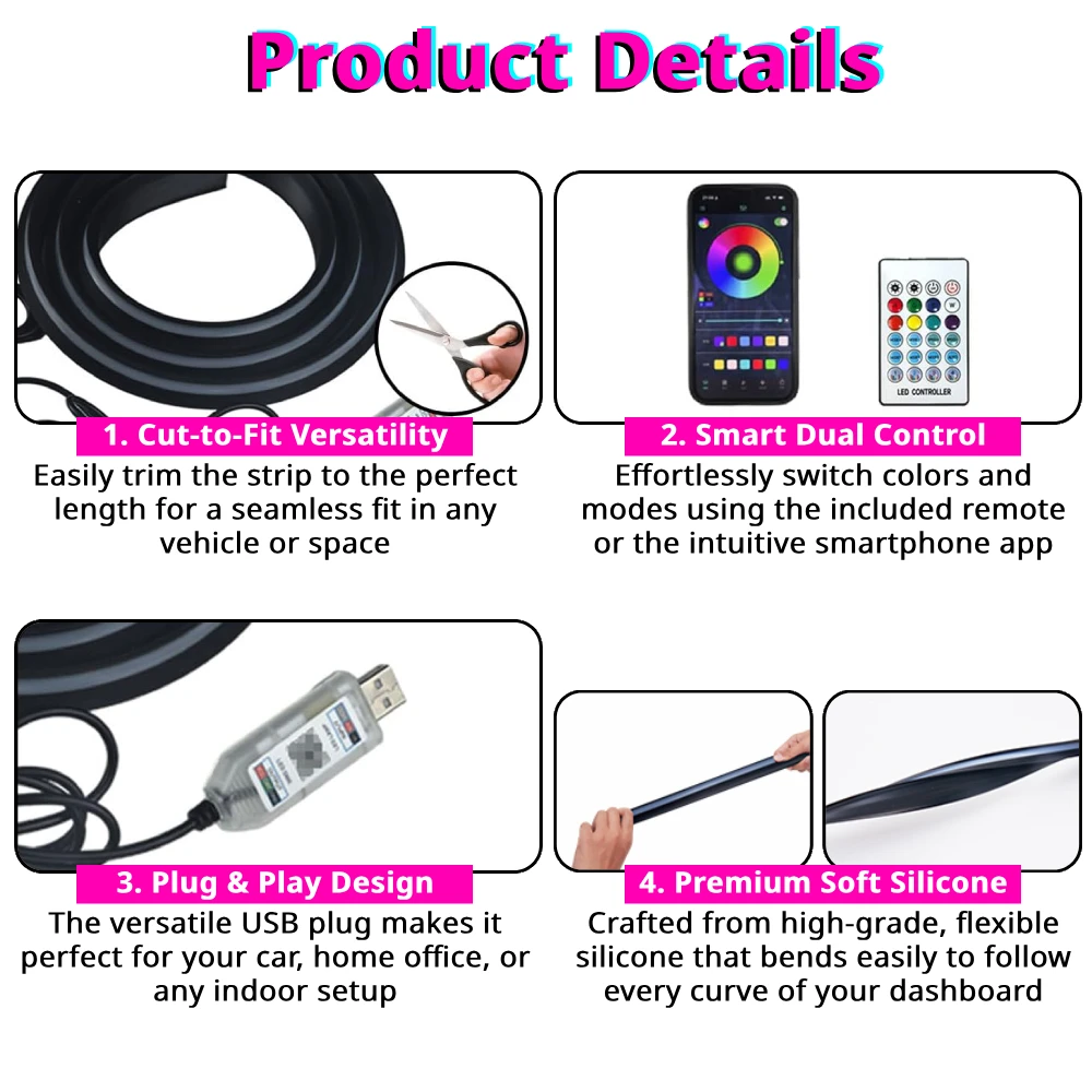 Car Windshield Ambient Light S - Ambient Light Bar Usb review and price