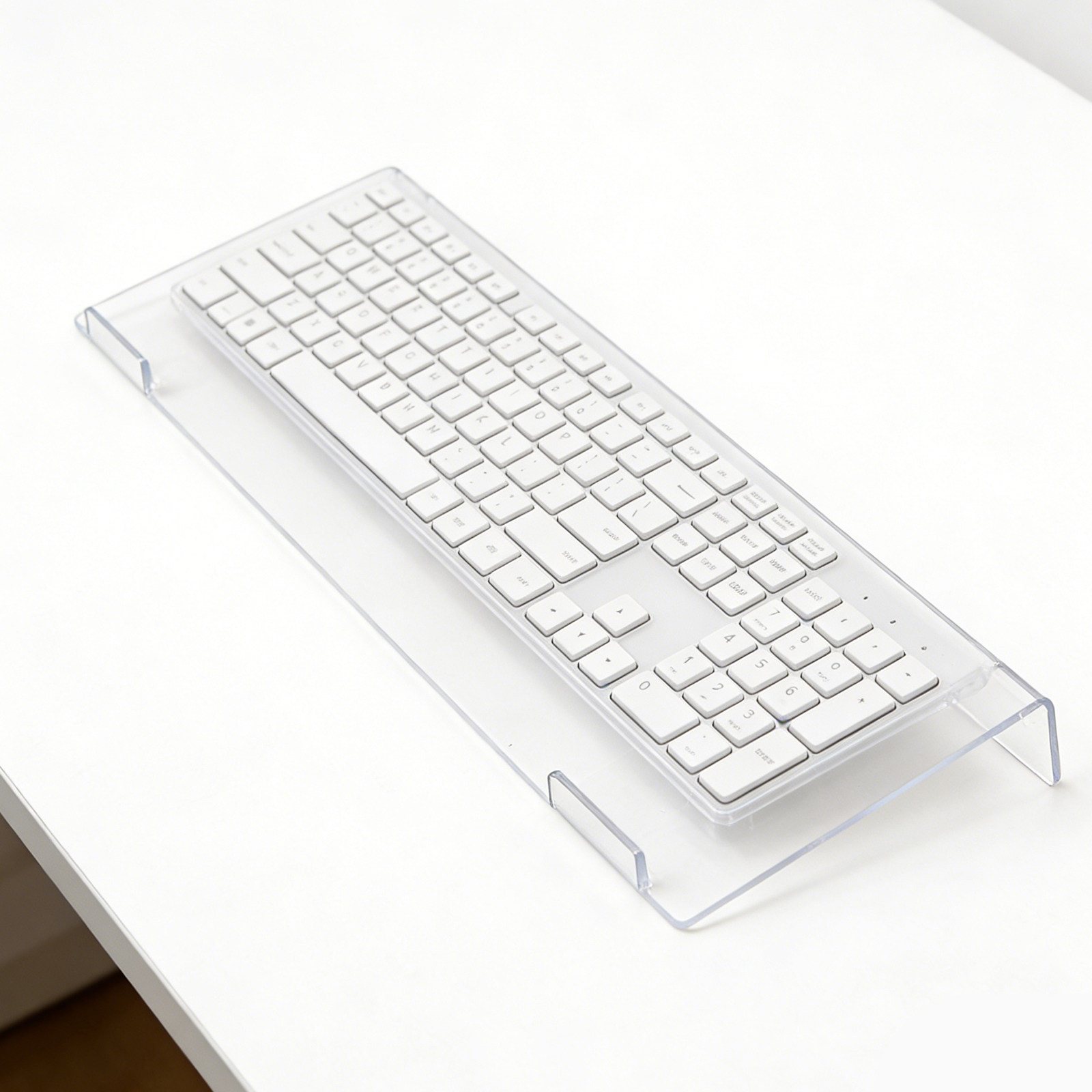 Adjustable Ergonomic Clear Acr - Desk Setup With Keyboard Tray review and price