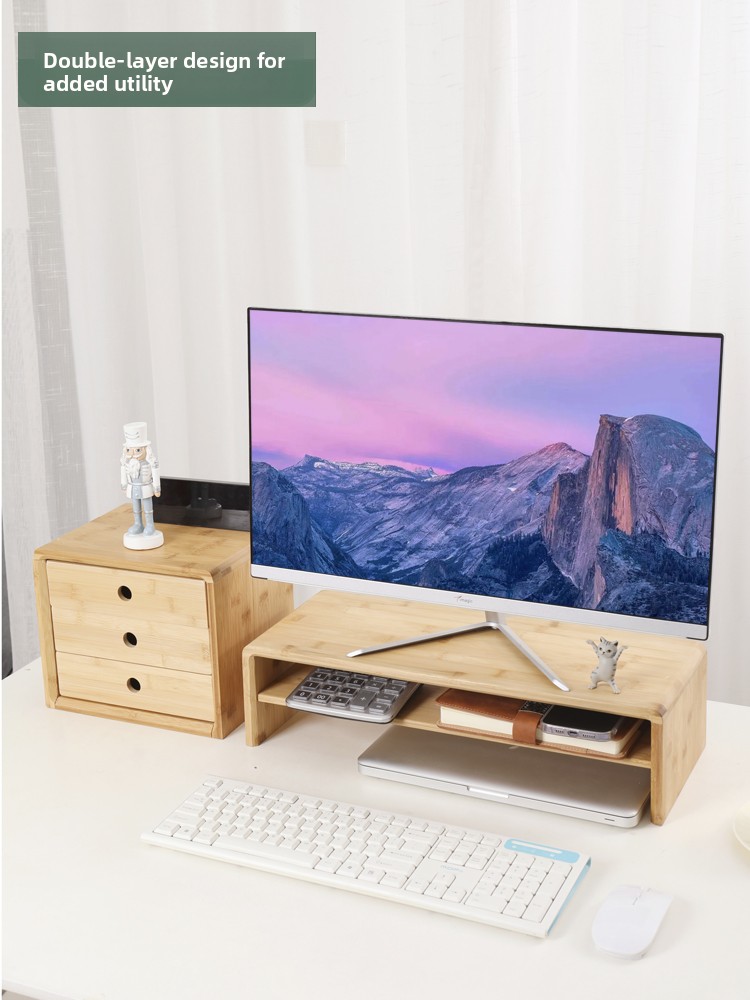 Simple Style Office Desktop Mo - Monitor Riser Wood review and price