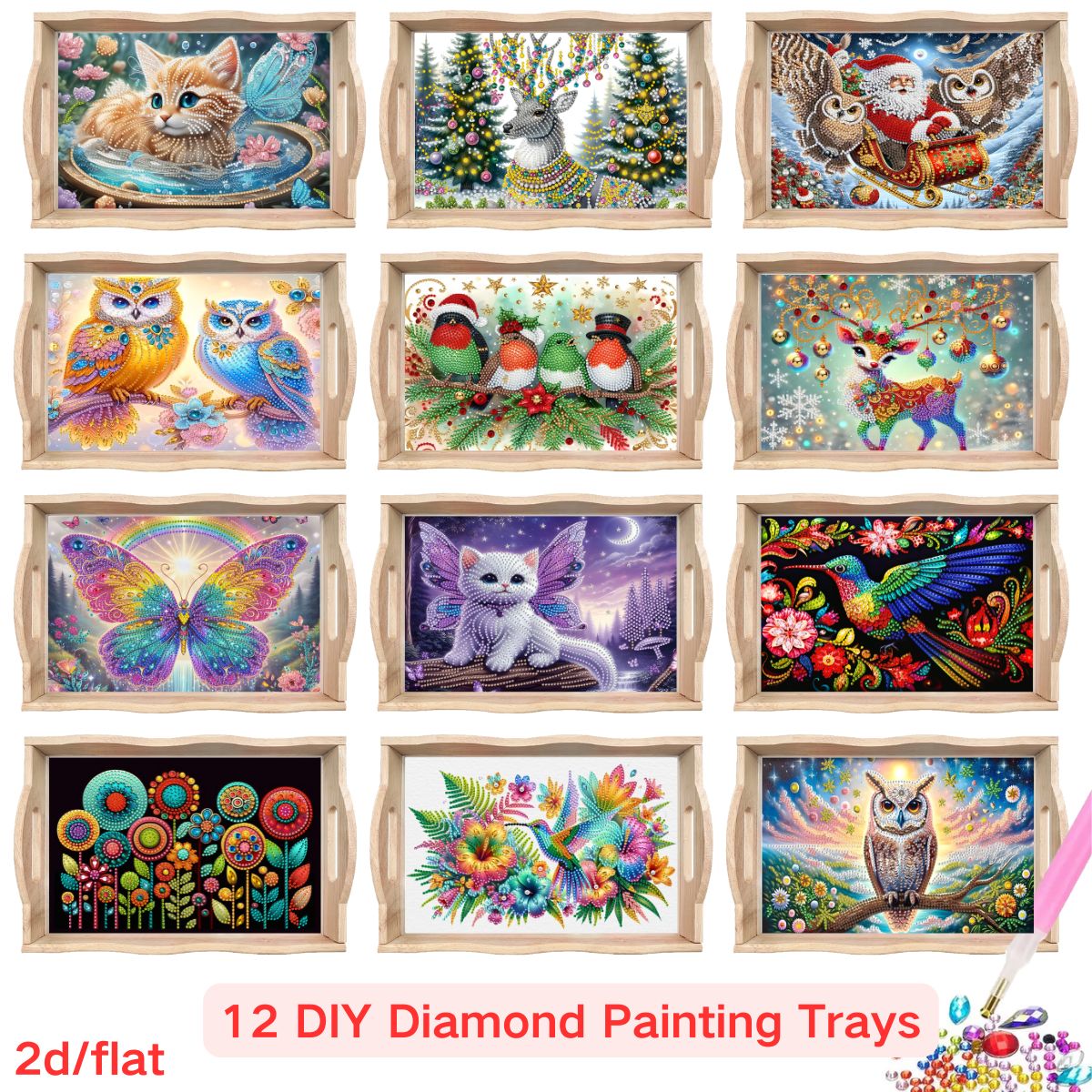 A DIY diamond painting square  - Desk Setup Organizer review and price