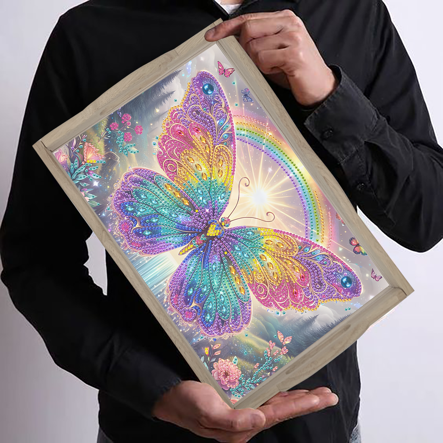 A DIY diamond painting square  - Desk Setup Organizer review and price