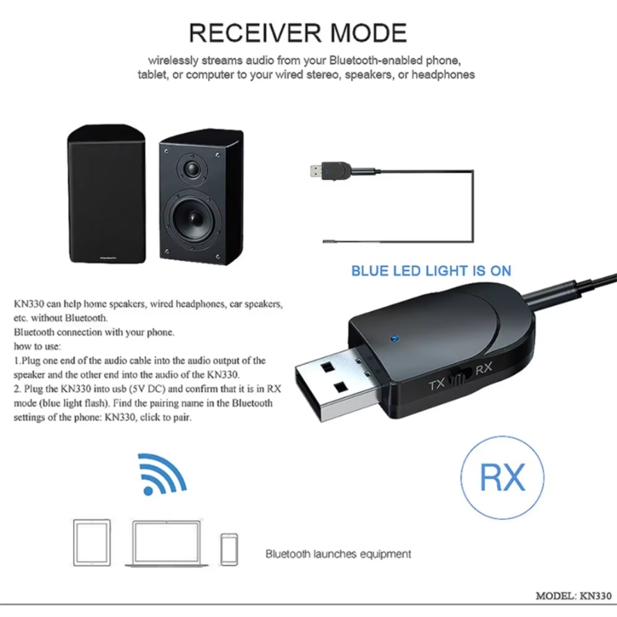 KN330 3 in 1 Bluetooth 5.0 Tra - Desk Hifi Setup review and price