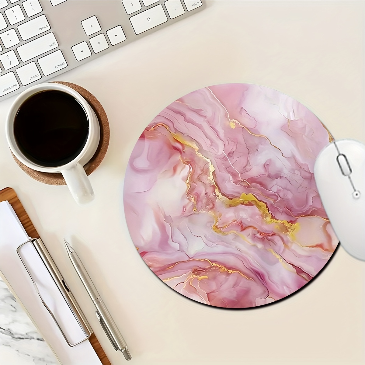 Pink Marble Mouse Pad PC Lapto - Desk Setup Laptop And Pc review and price