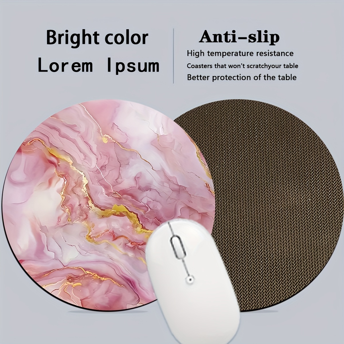 Pink Marble Mouse Pad PC Lapto - Desk Setup Laptop And Pc review and price