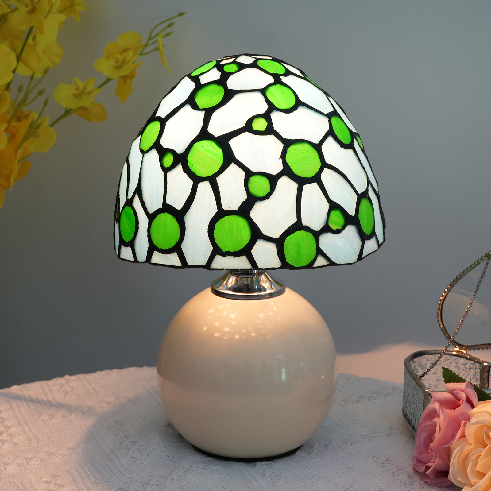 Creative glass Mushroom Style  - Desk Setup Minimalist review and price