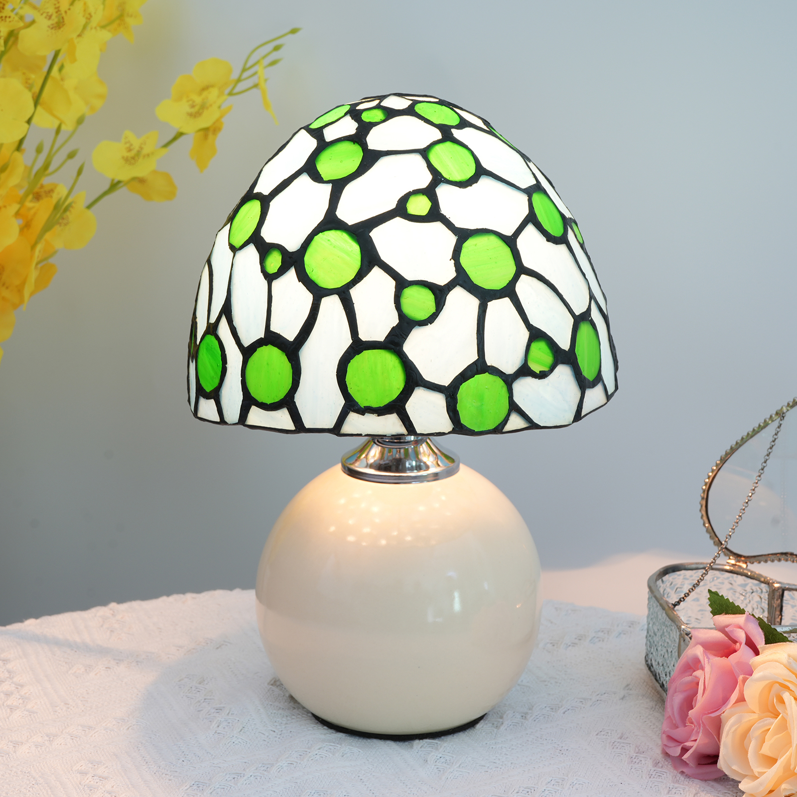Creative glass Mushroom Style  - Desk Setup Minimalist review and price