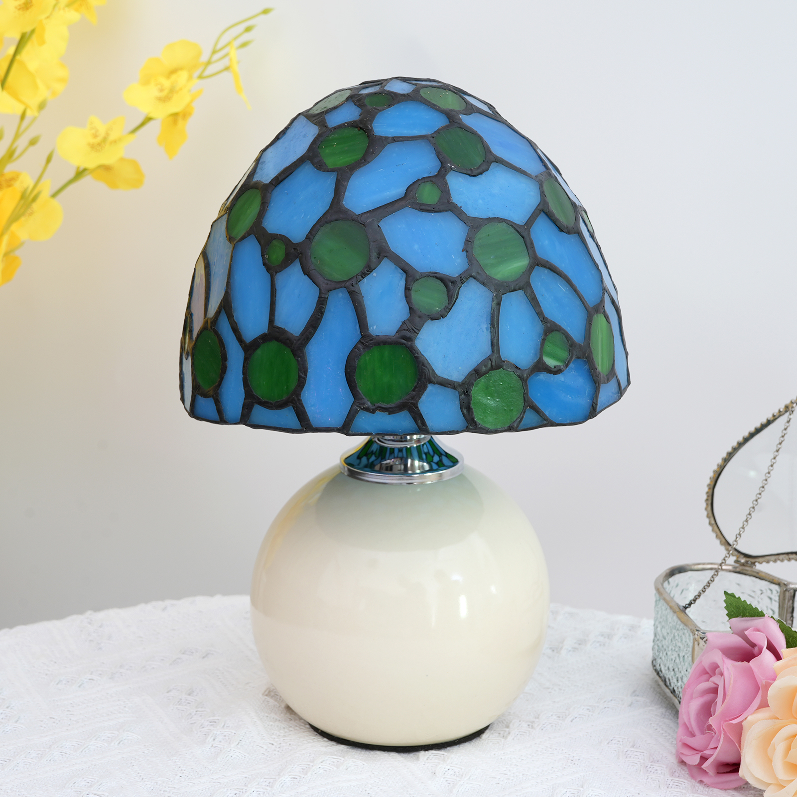 Creative glass Mushroom Style  - Desk Setup Minimalist review and price