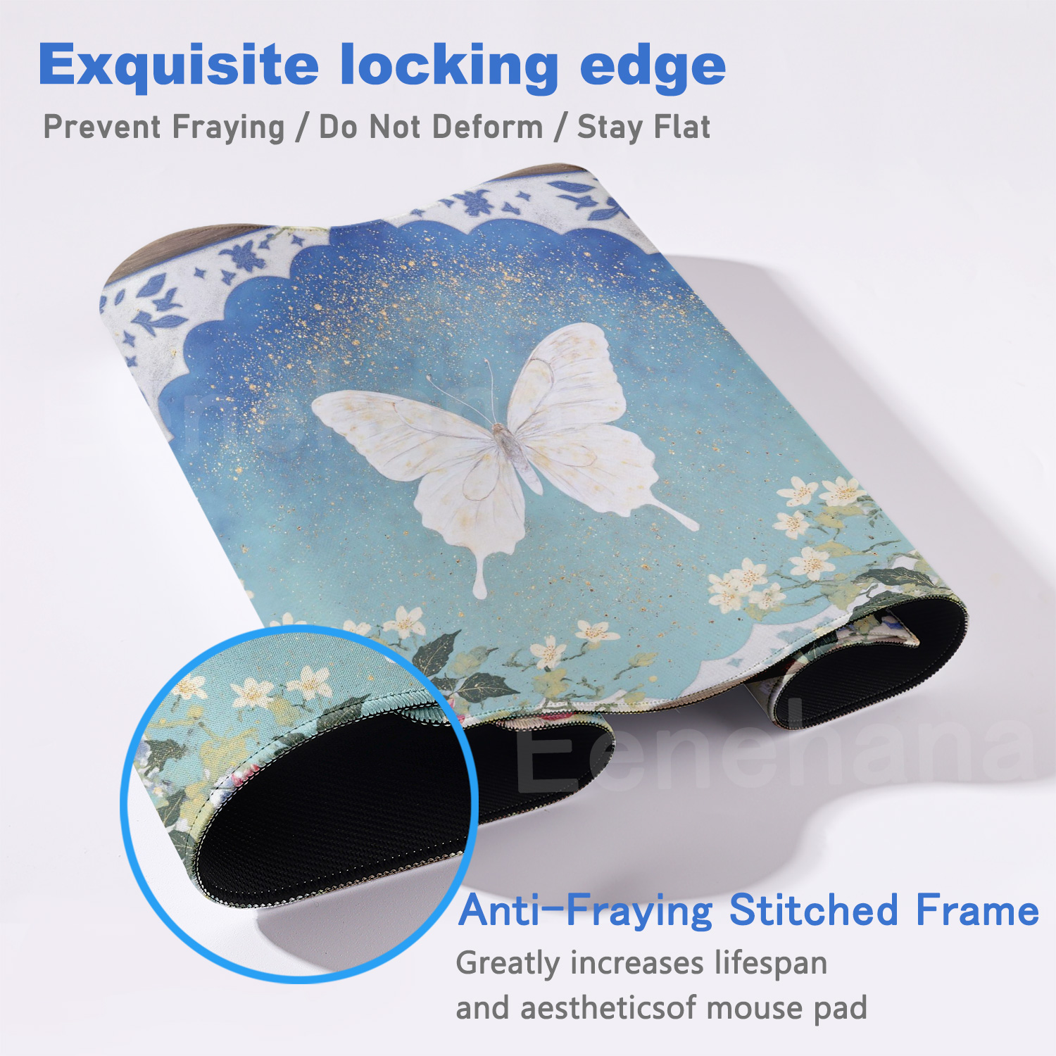 Butterfly Flower Mouse Pad Key - Desk Setup Laptop And Pc review and price