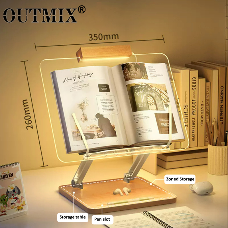 Wooden Reading Stand with Ligh - Desk Setup Lamp review and price
