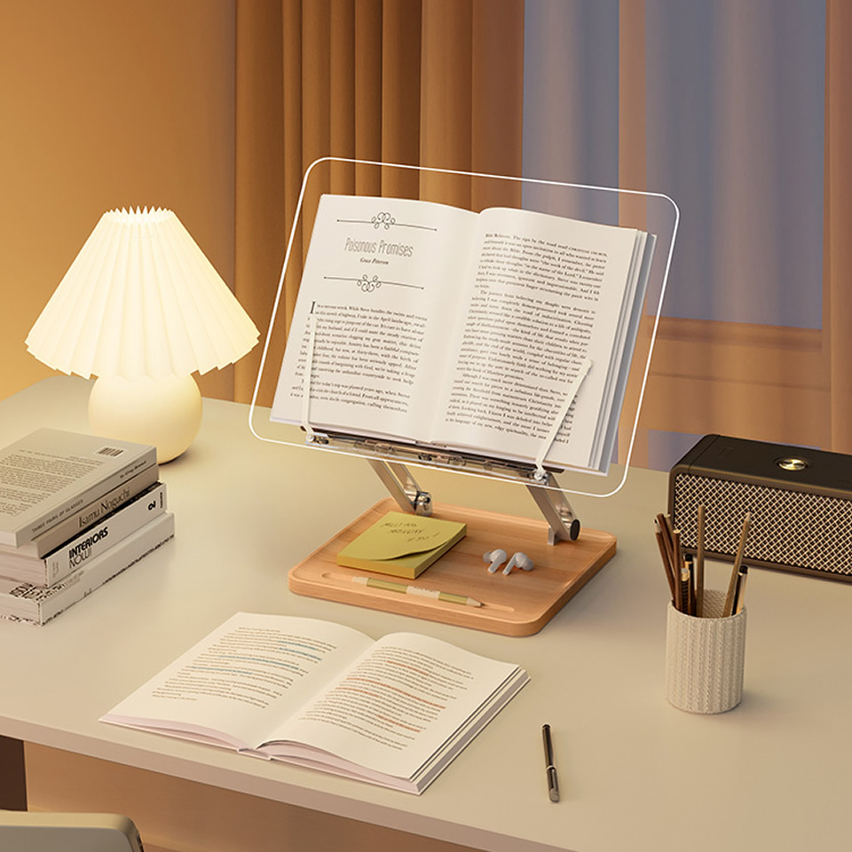Wooden Reading Stand with Ligh - Desk Setup Lamp review and price