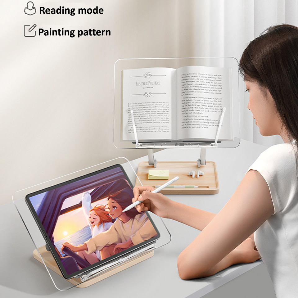 Wooden Reading Stand with Ligh - Desk Setup Lamp review and price